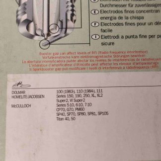 Pienkoneen sytytystulppa Moottorisaha