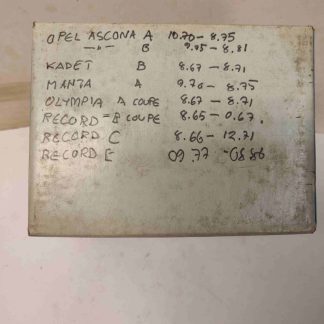 Opel Ascona , Kadett, Manta, Olympia, Record, jarrusylinteri